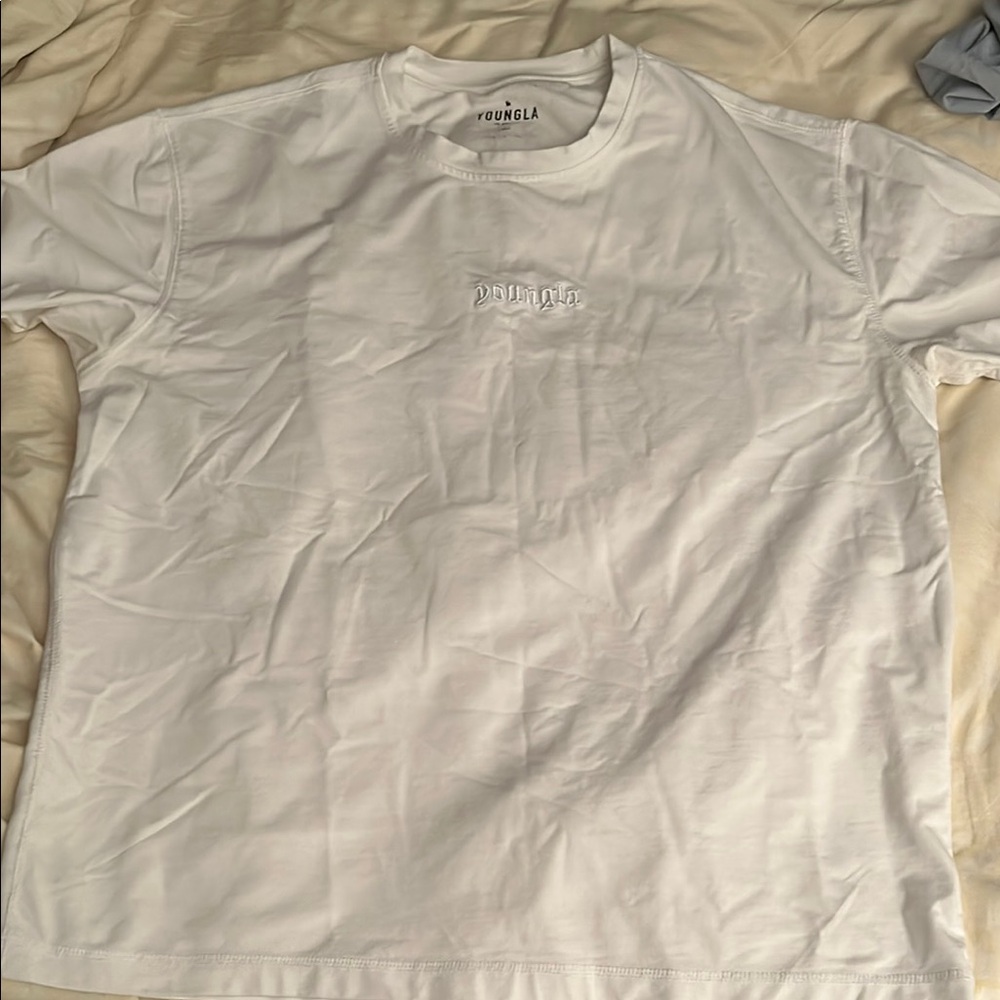 YoungLA White Men's Spill Resistant Shirt